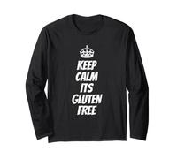 Divertida Camiseta sin Gluten para Veganos Keep Calm Its Gluten Free Manga Larga