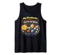 Divertida Camiseta Space Teacher My Students Are out This World Camiseta sin Mangas