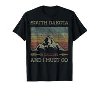 Divertida camiseta vintage South Dakota is Calling and I Must Go SD Camiseta