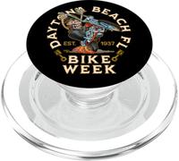 Divertida Caricatura de Motocicletas de la Semana de la Bicicleta de Daytona Beach Florida PopSockets PopGrip para MagSafe