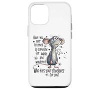 Divertida caricatura de ratón - Quién ata tus cordones Humor Animal Carcasa para iPhone 12/12 Pro