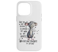 Divertida caricatura de ratón - Quién ata tus cordones Humor Animal Carcasa para iPhone 14 Pro Max