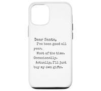 Divertida Carta de Navidad, Querido Papá Noel, te he portado Bien Todo el año Carcasa para iPhone 12/12 Pro