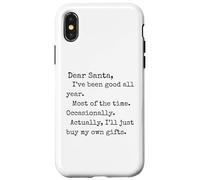 Divertida Carta de Navidad, Querido Papá Noel, te he portado Bien Todo el año Carcasa para iPhone X/XS