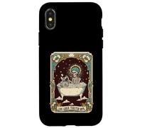 Divertida carta de tarot con forma de esqueleto, meme, tostadora, baño, de Live Laugh Carcasa para iPhone X/XS
