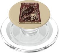 Divertida Carta de Tarot F-Caw-F and Have A Nice Day Black Crow PopSockets PopGrip para MagSafe
