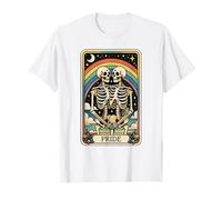Divertida carta de tarot Rainbow Pride Gay Skeletons LGBTQ+ Pride Camiseta