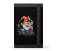 Divertida cartera triple con diseño de gnomo de malas hierbas, con ranuras para tarjetas, para hombres y mujeres