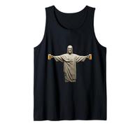 Divertida Cerveza Cristo Redentor Beber Bar Fiesta Humor Regalo Camiseta sin Mangas