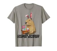 Divertida cesta de conejo de Pascua Capybara huevos lindos Camiseta