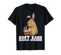 Divertida cesta de conejo de Pascua Capybara huevos lindos Camiseta