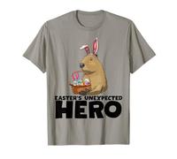 Divertida cesta de conejo de Pascua Capybara huevos lindos Camiseta