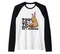 Divertida cesta de conejo de Pascua Capybara huevos lindos Camiseta Manga Raglan