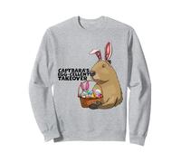 Divertida cesta de conejo de Pascua Capybara huevos lindos Sudadera