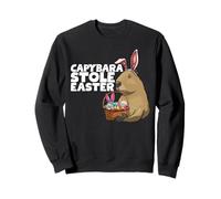 Divertida cesta de conejo de Pascua Capybara huevos lindos Sudadera