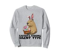 Divertida cesta de conejo de Pascua Capybara huevos lindos Sudadera