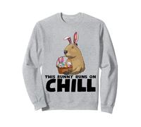 Divertida cesta de conejo de Pascua Capybara huevos lindos Sudadera
