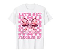 Divertida Chica Flamenca mamá Coqueta Rosa Vamos a encerrarnos Camiseta