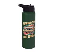 Divertida cinta de casete retro de los años 80 para hombres y mujeres Stainless Steel Insulated Water Bottle