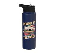 Divertida cinta de casete retro de los años 80 para hombres y mujeres Stainless Steel Insulated Water Bottle