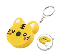 Divertida cinta métrica de animales de dibujos animados con llavero, perfecta para niños y adultos, función retráctil automática (a)