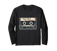 Divertida Cinta Retro de Cassette de los 80, Mix Tape, Recuerdos de los 90 Manga Larga