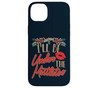 Divertida Cita de Beso de Navidad I'Ll Be Under The Mistletoe Holid Carcasa para iPhone 14 Plus