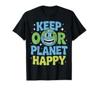 Divertida cita de dibujos animados del día de la tierra Keep Our Planet Happy nature Camiseta