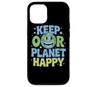 Divertida cita de dibujos animados del día de la tierra Keep Our Planet Happy nature Carcasa para iPhone 12/12 Pro