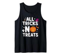 Divertida Cita de Halloween Todos los Trucos No Treats Espeluznante Octubre Camiseta sin Mangas