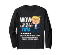Divertida Cita de Trump fantástica Abuela Yaya Manga Larga