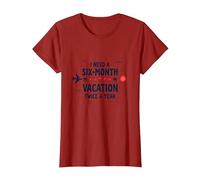 Divertida Cita de Viaje con Texto en inglés I Need a Six-Month Vacation Twice a Year Camiseta, Mujer, Arándano, 3XL