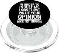 Divertida Cita sarcástica I Must Care What You Think PopSockets PopGrip para MagSafe