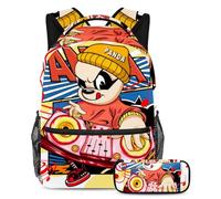 Divertida cocina que se mantiene a la moda y organizada con este juego de 2 mochilas escolares para niños, niñas y adolescentes, tu mejor bolsa de viaje para libros, Multicolor#07, B:29.4x20x40cm\