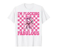 Divertida Coqueta Rosa de niña Flamenca, mamá, Estoy en bandada, Fabulosa Camiseta