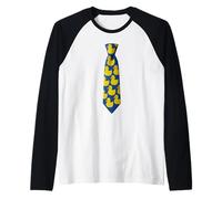 Divertida corbata con patos para fiestas de disfraces Camiseta Manga Raglan