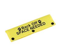 Divertida correa de perro con texto en inglés «Back Off Space Needed», correa de perro envolvente, etiqueta de alerta para regalo de cumpleaños para mascotas (se necesita parte trasera)