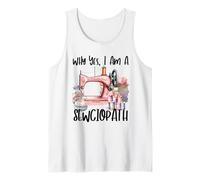 Divertida costura humor costurera Quilter Tela Addict Life Camiseta sin Mangas
