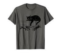 Divertida Creación de Adán con Gato Molesto Camiseta