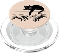 Divertida Creación de Adán con Gato Molesto PopSockets PopGrip para MagSafe