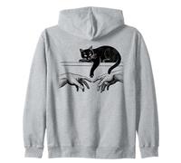 Divertida Creación de Adán con Gato Molesto Sudadera con Capucha