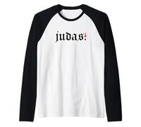 Divertida Cruz satánica al revés de la traición de Jesús - ¡Judas! Camiseta Manga Raglan
