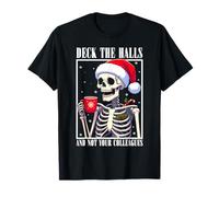 Divertida Cubierta de Esqueleto de Navidad The Hall, no Tus colegas Camiseta