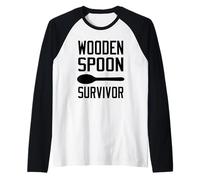 Divertida Cuchara de Madera con diseño de Texto de Humor Baby Boomer Camiseta Manga Raglan