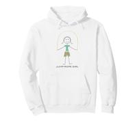 Divertida Cuerda de Saltar para Mujer, diseño de Chica Entusiasta Sudadera con Capucha