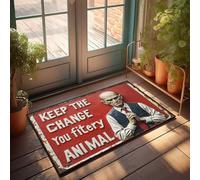 Divertida decoración de bar con texto en inglés "Keep The Change, You Fitery An Doormat Out" (50 x 80 cm)
