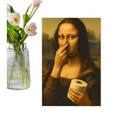 Divertida decoración de pared: ilustración caprichosa de pellizcar la nariz, impresión moderna de comedia de baño con diseño minimalista y , pieza de exhibición de inodoro entretenida, ideal par