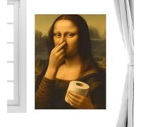 Divertida Decoración De Pared Para El Baño - Póster Enmarcado De Madera, Arte Humorístico En El Inodoro, Declaración De Pintura Para La Decoración Del Baño 30x40 Cm | Baños De Dormitorios, Aparta