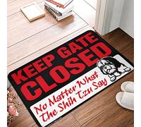 Divertida decoración de patio para mantener la puerta cerrada Noter What The Shih Tzu Say alfombra cosas para dormitorio decoración de otoño al aire libre (tamaño : 40 x 60 cm)