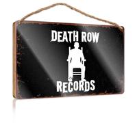 Divertida decoración para el hogar Death Row Records Logo Wooded Sign Funny Bar Signs Letreros de madera para decoración del hogar (23 x 35 cm)